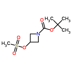1-(叔丁氧基羰基)-3-(甲烷磺酰氧基)氮杂丁烷结构式
