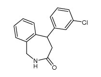 5-(3-chlorophenyl)-4,5-dihydro-1H-benzo[c]azepin-3(2H)-one结构式