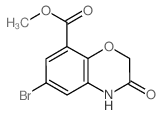 6-溴-3,4-二氢-3-氧代-2H-苯并[b][1,4]噁嗪-8-羧酸甲酯结构式