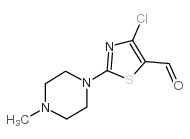 4-氯-2-(1-甲基-4-哌嗪基)-5-噻唑甲醛结构式