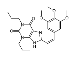 1,3-dipropyl-8-[(E)-2-(3,4,5-trimethoxyphenyl)ethenyl]-7H-purine-2,6-dione结构式
