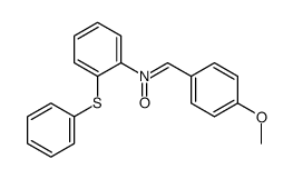 1-(4-methoxyphenyl)-N-(2-phenylsulfanylphenyl)methanimine oxide结构式