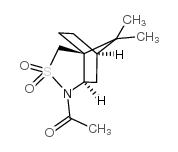 N-乙酰基-(2R)-莰烷-10,2-磺内酰胺结构式