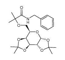 2-(1,2:3,4-di-O-isopropylidene-D-galactopyranos-6-yloxy)-2-methyl-N-benzylpropanamide结构式