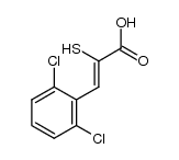 (Z)-3-(2,6-dichlorophenyl)-2-mercapto-2-propenoic acid结构式