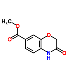 3-氧代-3,4-二氢-2H-苯并[b][1,4]噁嗪-7-羧酸甲酯结构式