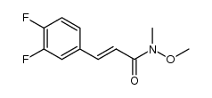 (E)-3-(3,4-difluorophenyl)-N-methoxy-N-methyl-prop-2-enamide结构式