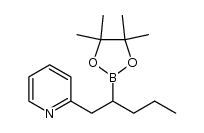 2-(2-(4,4,5,5-tetramethyl-1,3,2-dioxaborolan-2-yl)pentyl)pyridine结构式