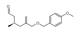 (R)-5-(((4-methoxybenzyl)oxy)methyl)-3-methylhex-5-enal结构式