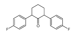 2,6-bis(4-fluorophenyl)cyclohexan-1-one结构式
