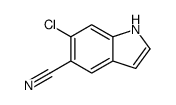 6-氯-1H-吲哚-5-甲腈结构式