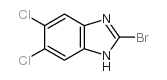 2-溴-5,6-二氯-1H-苯并咪唑结构式