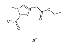 3-(2-ethoxy-2-oxoethyl)-1-methyl-5-nitro-1H-imidazol-3-ium bromide结构式