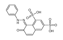 7-oxo-8-(phenylhydrazinylidene)naphthalene-1,3-disulfonic acid结构式