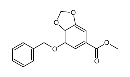 methyl 7-phenylmethoxy-1,3-benzodioxole-5-carboxylate结构式