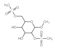 a-D-Glucopyranoside, methyl,2,6-dimethanesulfonate结构式