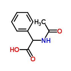 (2R)-乙酰氨基-2-苯乙酸结构式