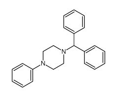1-(Diphenylmethyl)-4-phenylpiperazine结构式