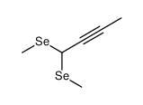 1,1-bis(methylselanyl)but-2-yne结构式