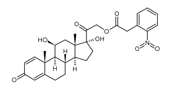 2-((8S,9S,10R,11S,13S,14S,17R)-11,17-dihydroxy-10,13-dimethyl-3-oxo-6,7,8,9,10,11,12,13,14,15,16,17-dodecahydro-3H-cyclopenta[a]phenanthren-17-yl)-2-oxoethyl 2-(2-nitrophenyl)acetate结构式