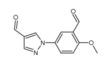 1-(3-formyl-4-methoxyphenyl)-1H-pyrazole-4-carbaldehyde结构式