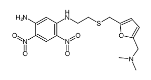 1,3-Benzenediamine, 4,6-dinitro-N-(2-(((5-((dimethylamino)methyl)-2-fu ranyl)methyl)thio)ethyl)-结构式