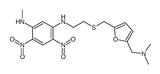 3-N-[2-[[5-[(dimethylamino)methyl]furan-2-yl]methylsulfanyl]ethyl]-1-N-methyl-4,6-dinitrobenzene-1,3-diamine结构式