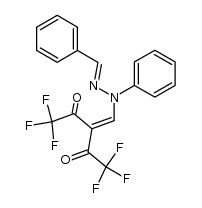 benzaldehyde N-[β,β-bis(trifluoroacetyl)vinyl]phenylhydrazone结构式