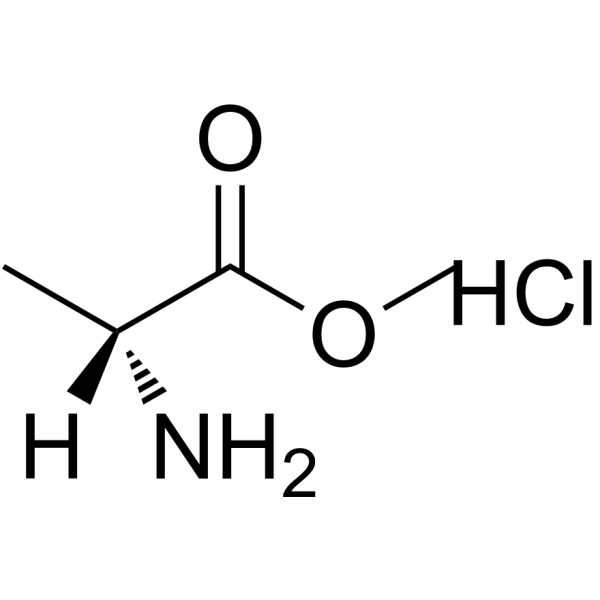 D-丙氨酸甲酯盐酸盐结构式