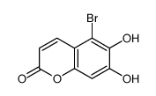 5-bromo-6,7-dihydroxychromen-2-one结构式