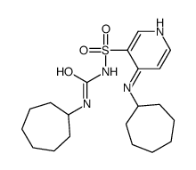 1-cycloheptyl-3-[4-(cycloheptylamino)pyridin-3-yl]sulfonylurea结构式