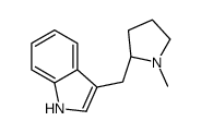 3-{[(2R)-1-Methyl-2-pyrrolidinyl]methyl}-1H-indole结构式