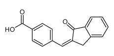 4-[(3-oxo-1H-inden-2-ylidene)methyl]benzoic acid结构式