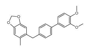 6-(4-(3,4-dimethoxyphenyl)benzyl)-3,4-(methylenedioxy)toluene结构式
