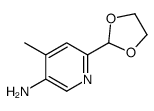 6-(1,3-dioxolan-2-yl)-4-methylpyridin-3-amine结构式