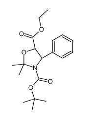3-(t-Boc)-2,2-dimethyl-4-phenyl-1,3-oxazolidin-5-yl]formic Acid Ethyl Ester结构式