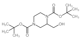 2-(羟甲基)-1,4-哌嗪二羧酸二叔丁酯结构式