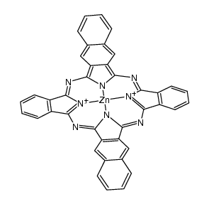 trans zinc dibenzodinaphthotetraazaporphyrine结构式