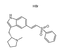 (R)-5-(2-phenylsulphonylethenyl)-3-(N-methylpyrrolidine-2-yl-methyl)-1H-indole hydrobromide结构式