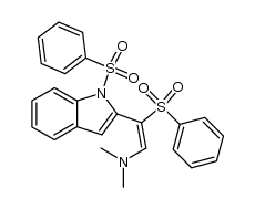 2-(2-Dimethylamino-1-phenylsulfonylethenyl)-1-phenylsulfonylindole结构式