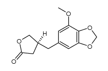 (S)-(E)-3-[5-Methoxy-3,4-(methylenedioxy)benzyl]butanolide结构式