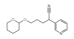 2-PYRIDIN-3-YL-5-(TETRAHYDRO-PYRAN-2-YLOXY)-PENTANENITRILE结构式
