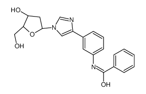 1-(2-deoxyribofuranosyl)-4-(3-benzamido)phenylimidazole结构式