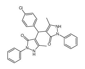 4-[(4-chlorophenyl)-(5-methyl-3-oxo-2-phenyl-1H-pyrazol-4-yl)methyl]-5-methyl-2-phenyl-1H-pyrazol-3-one结构式