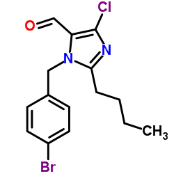 N-(4-溴苄基)-2-丁基-4-氯-1H-咪唑-5-羧醛结构式