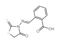Benzoic acid,2-[[(4-oxo-2-thioxo-3-thiazolidinyl)imino]methyl]-结构式