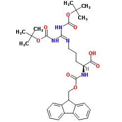 N-芴甲氧羰基-N',N''-二叔丁氧羰基-L-精氨酸结构式