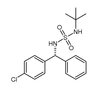 (R)-N-tert-butyl-N'-((4-chlorophenyl)(phenyl)methyl)sulfamide结构式