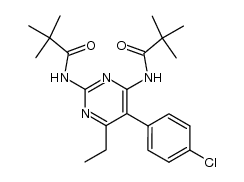 N,N'-(5-(4-chlorophenyl)-6-ethylpyrimidine-2,4-diyl)bis(2,2-dimethylpropanamide)结构式