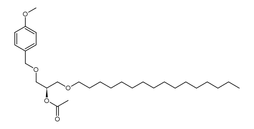 (R)-1-(hexadecyloxy)-3-((4-methoxybenzyl)oxy)propan-2-yl acetate结构式